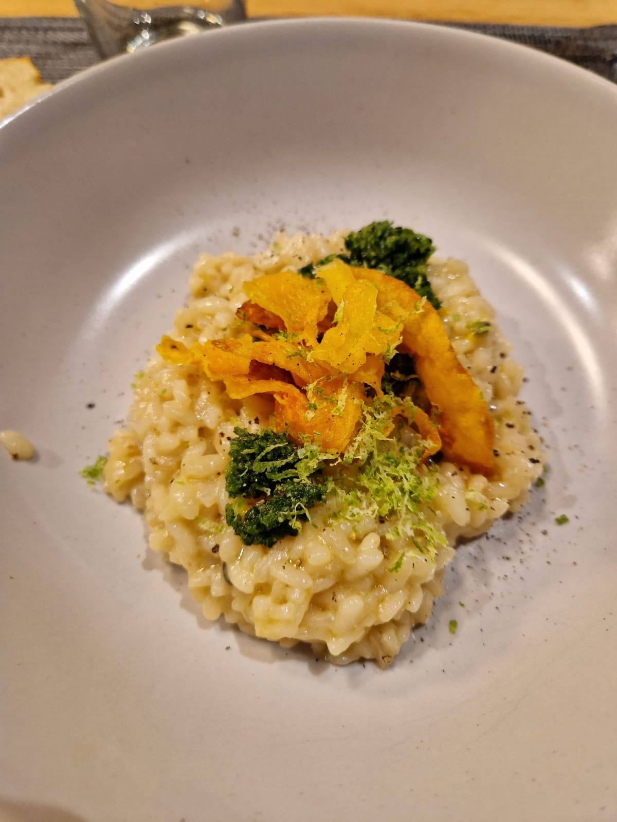 Gebackener Kürbis und Risotto mit Maracuja