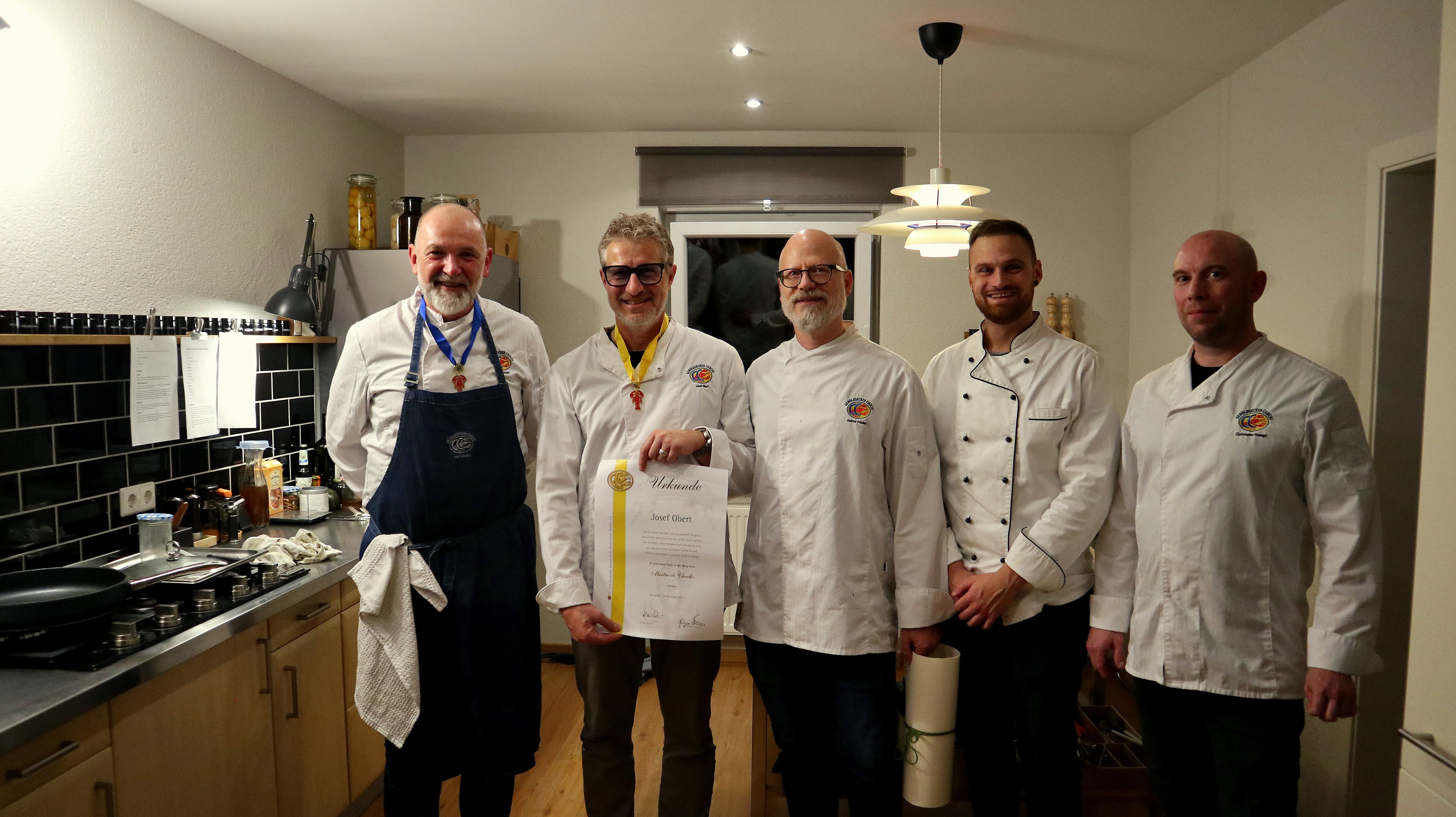 Maître de Chuchi Prüfung unseres Kochbruders Josef